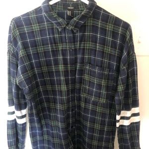 Blue and green flannel